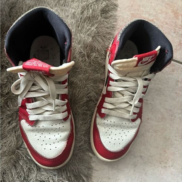 Jordan 1 Retro High red and black high top vintage shoes classic sneakers - Picture 5 of 11